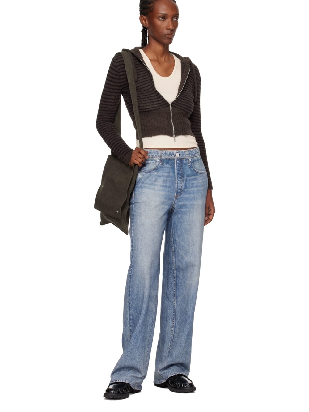 Rag and Bone Blue rb Miramar Wide-Leg Jeans